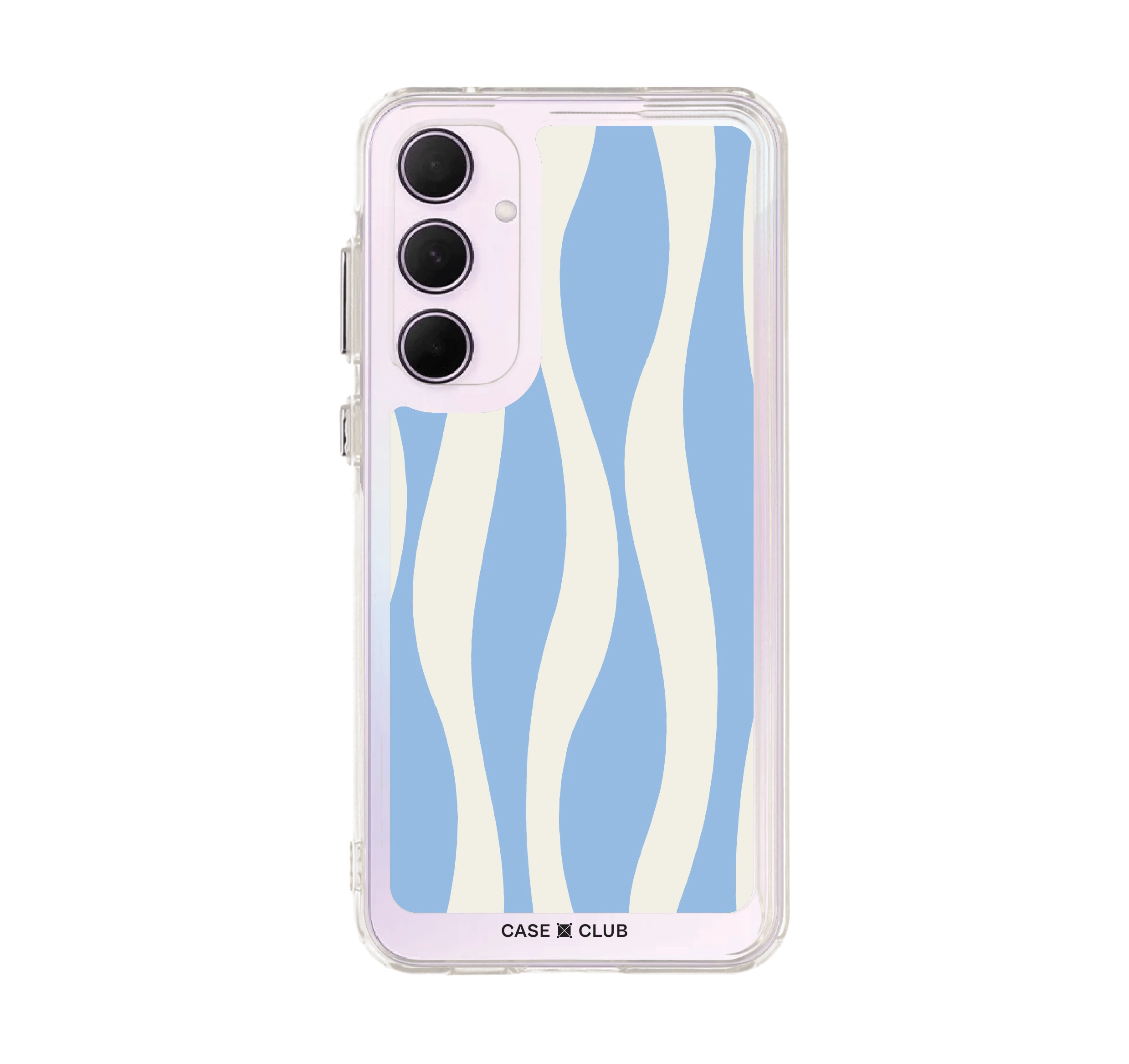 white & blue wavy pattern